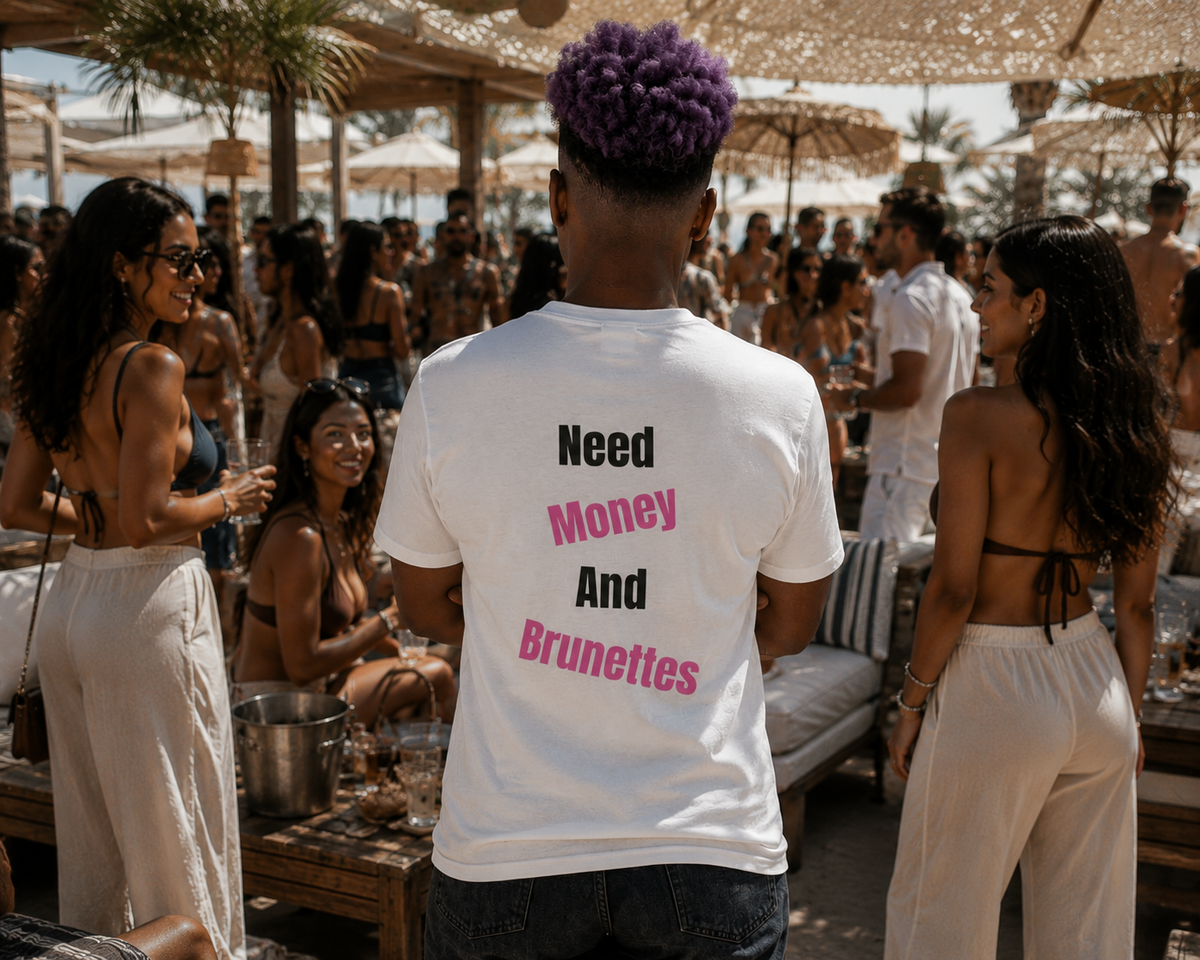 T-shirt Need Money and Brunettes
